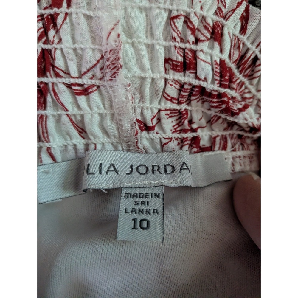 Julia Jordan Womens Red White Floral Toile Cold‎ Shoulder Maxi Dress Size 10 - Picture 4 of 6